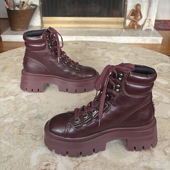 Call It Spring AVRIIL Chunky Heel Lace Up Ankle Boots Vegan - Picture 7 of 16